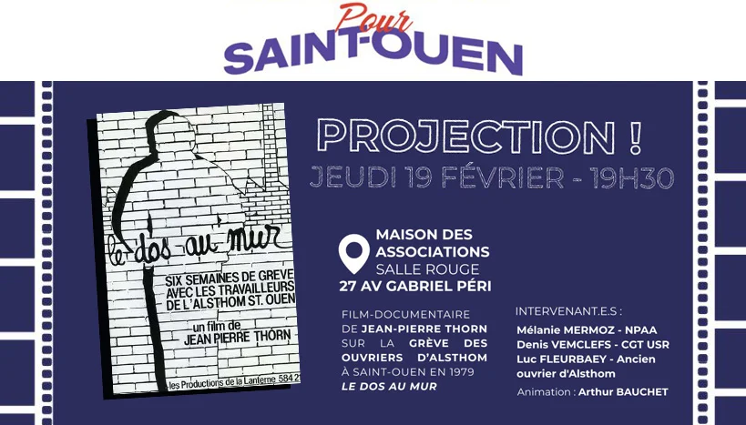 Projection du film documentaire Le Dos Au Mur - Pour Saint-Ouen